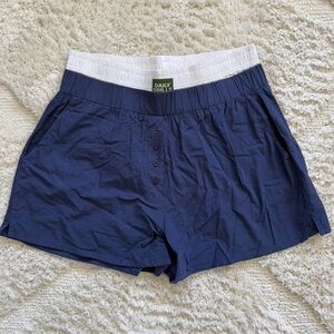 Daily Drills Navy Shorts with White Waistband
